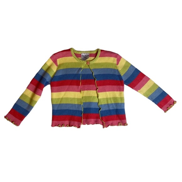 The Children's Place Other - The Children’s Place Rainbow Ruffle Cardigan